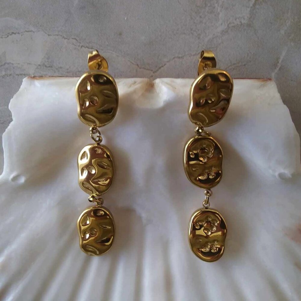 NEW Gold Long Dangle Earrings